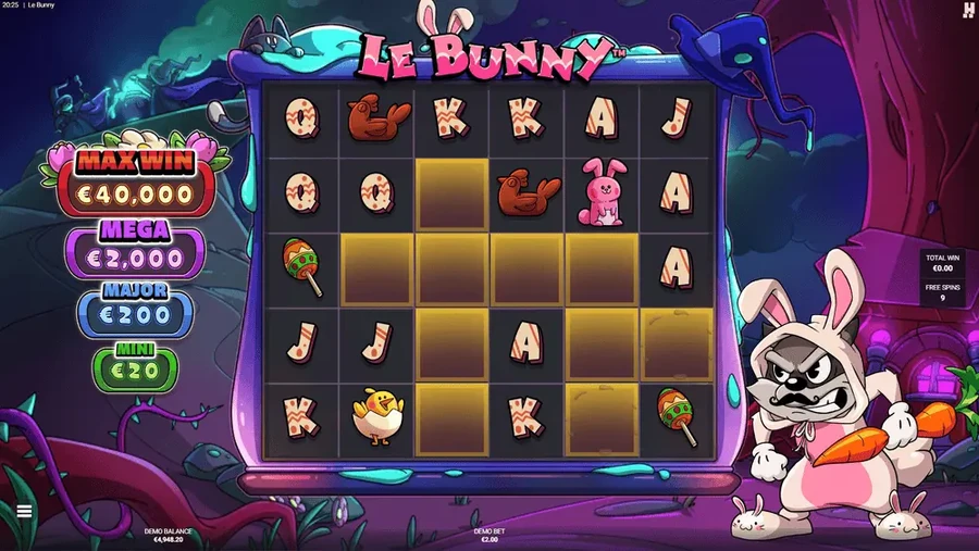 Spell of Luck Bonus in Le Bunny mit gesammelten Goldenen Feldern